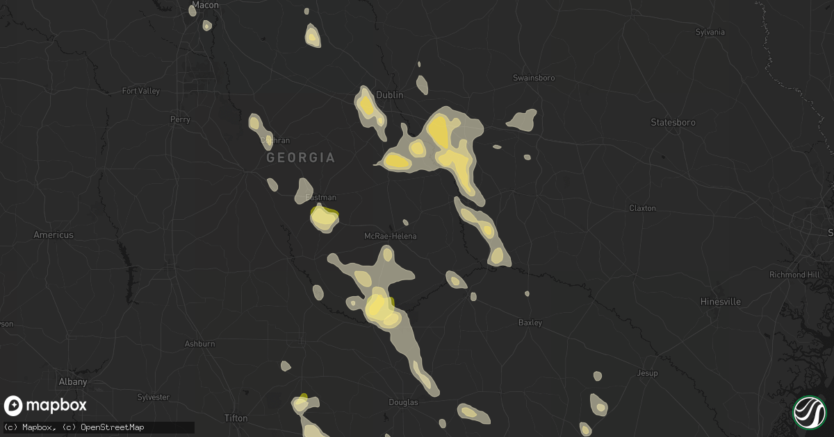 Hail map in Alamo, GA on May 17, 2026