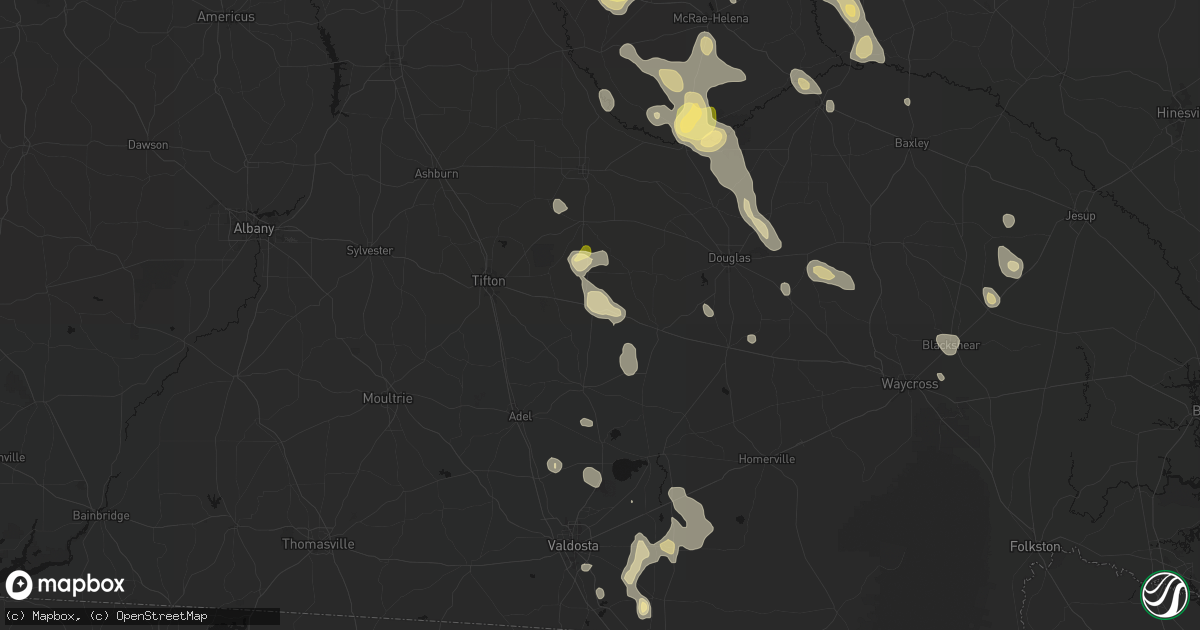 Hail map in Alapaha, GA on May 17, 2026
