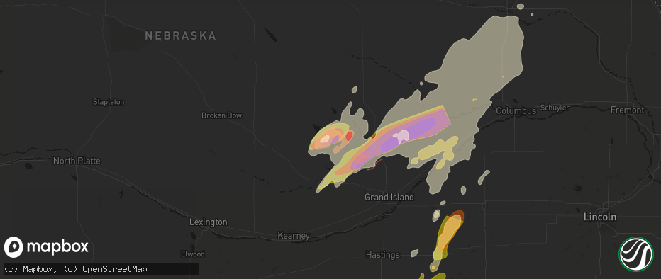 Hail map in Ashton, NE on May 17, 2026