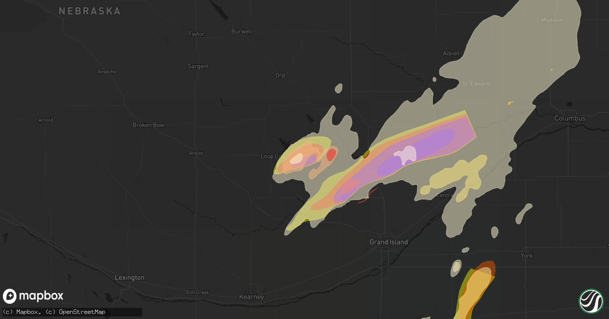 Hail map in Ashton, NE on May 17, 2026