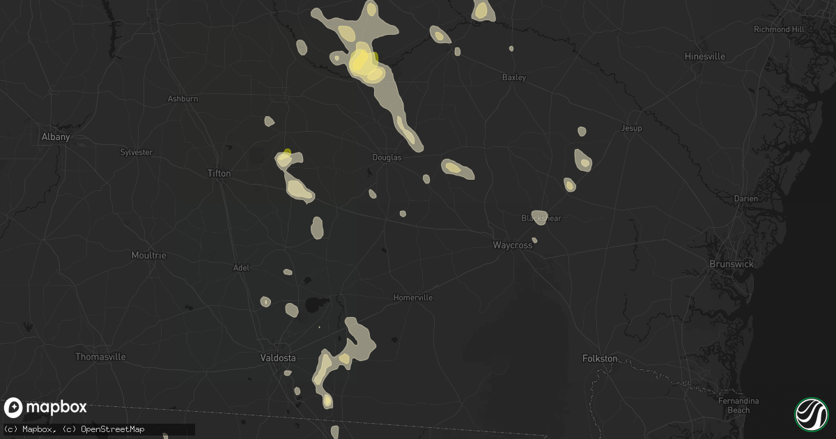Hail map in Axson, GA on May 17, 2026