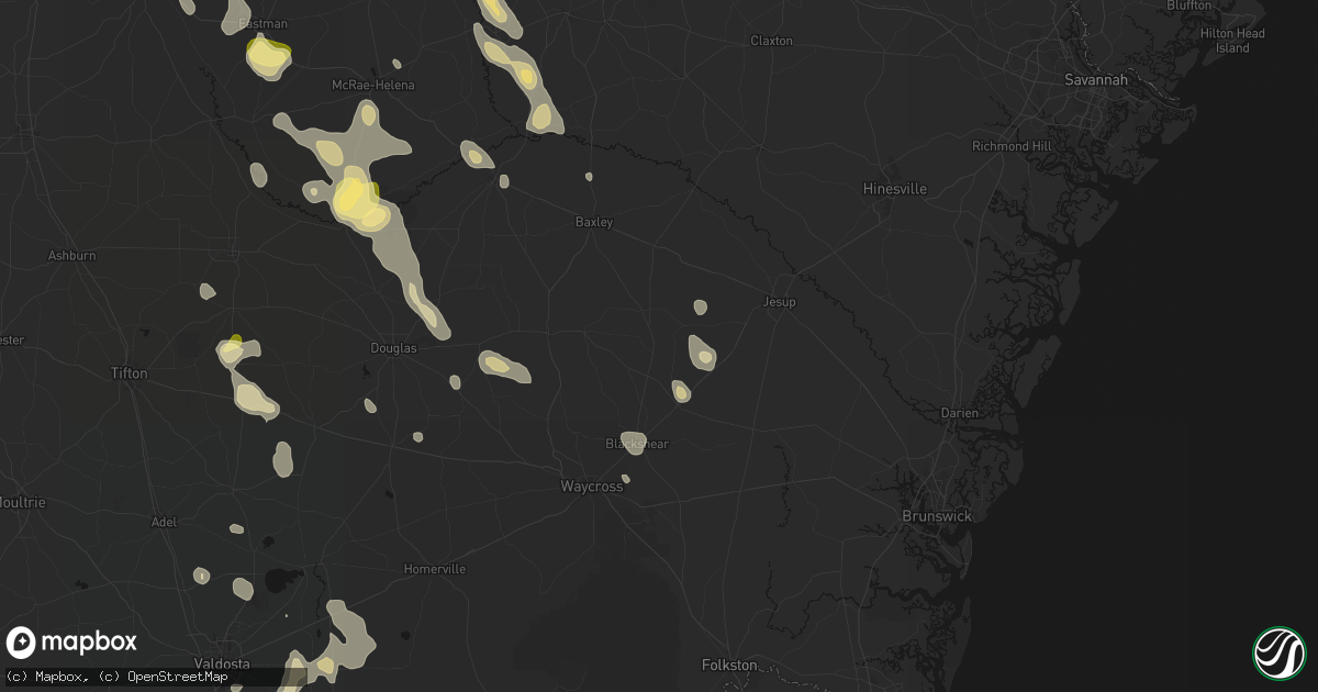 Hail map in Bristol, GA on May 17, 2026