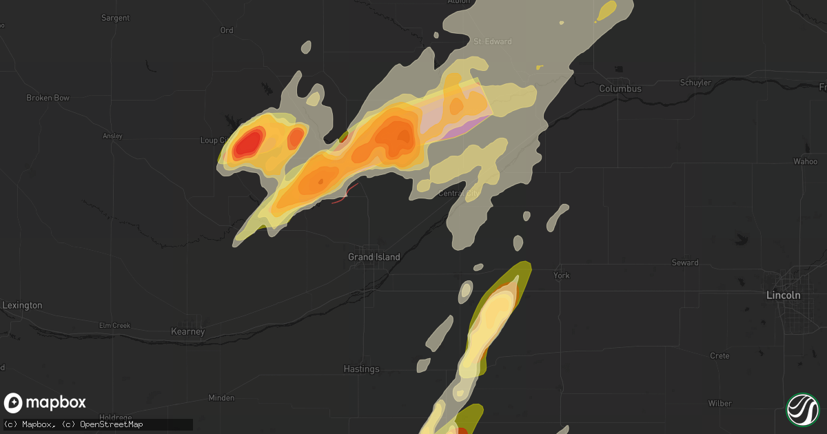Hail map in Chapman, NE on May 17, 2026