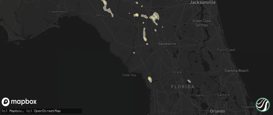 Hail map in Chiefland, FL on May 17, 2026