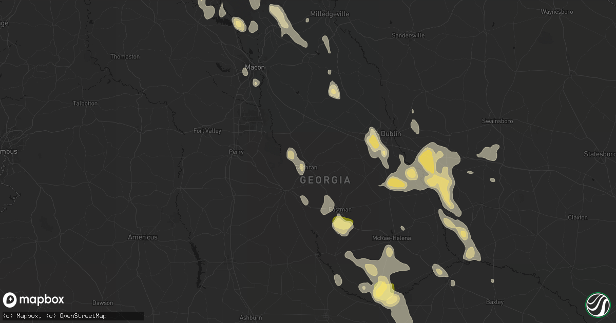 Hail map in Cochran, GA on May 17, 2026