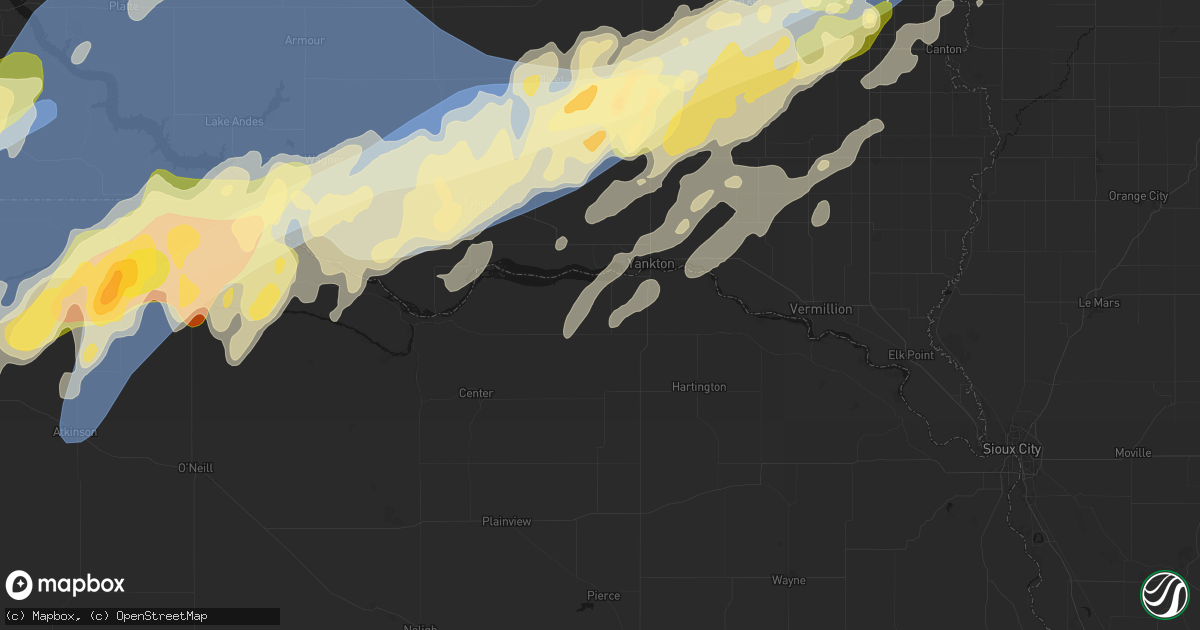 Hail map in Crofton, NE on May 17, 2026