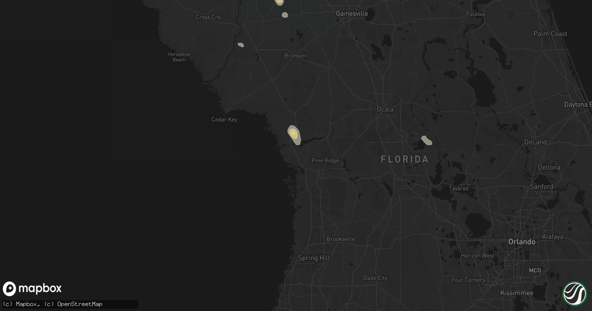Hail map in Crystal River, FL on May 17, 2026