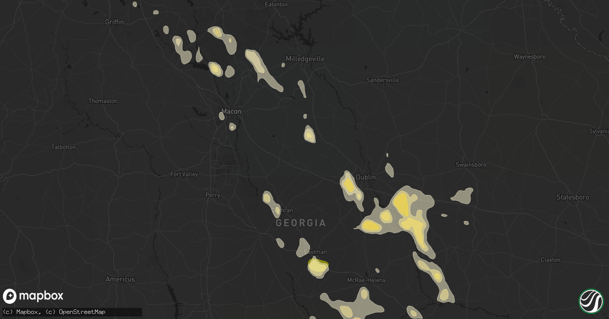 Hail map in Danville, GA on May 17, 2026