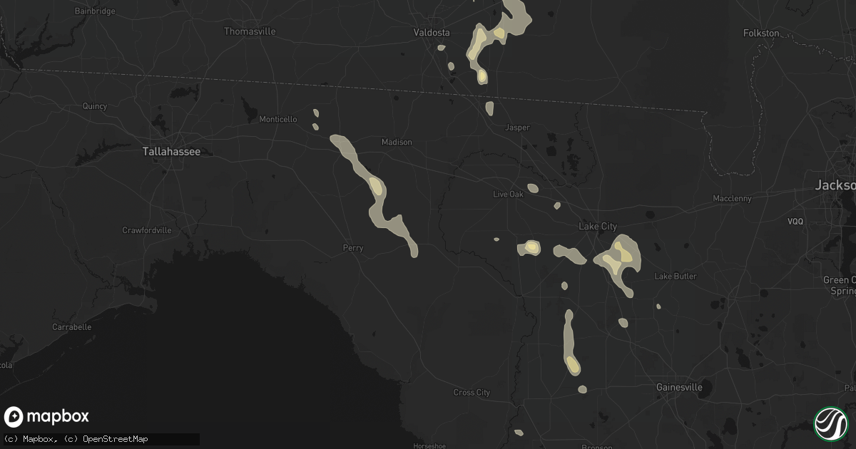 Hail map in Day, FL on May 17, 2026