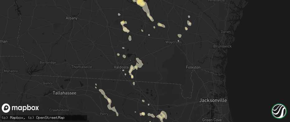 Hail map in Du Pont, GA on May 17, 2026
