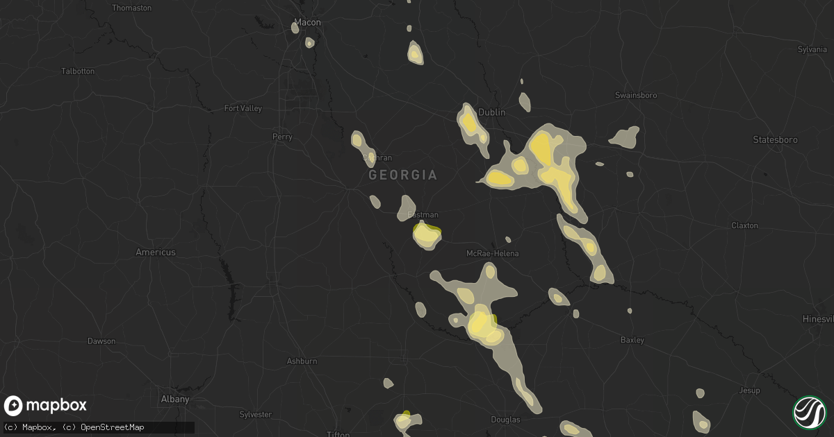Hail map in Eastman, GA on May 17, 2026