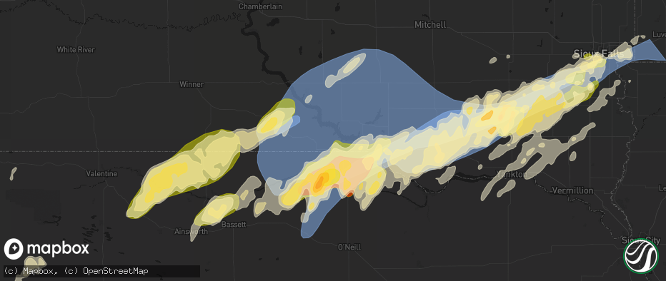 Hail map in Fairfax, SD on May 17, 2026