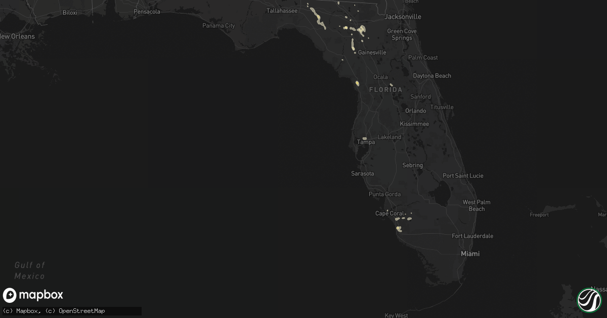 Hail map in Florida on May 17, 2026