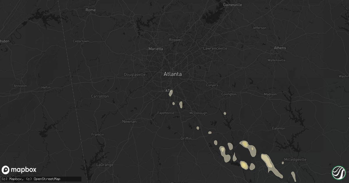 Hail map in Forest Park, GA on May 17, 2026