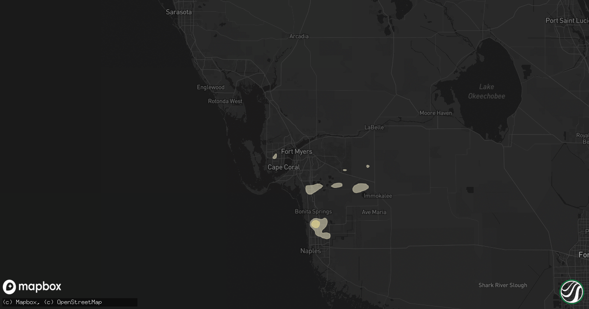Hail map in Fort Myers, FL on May 17, 2026