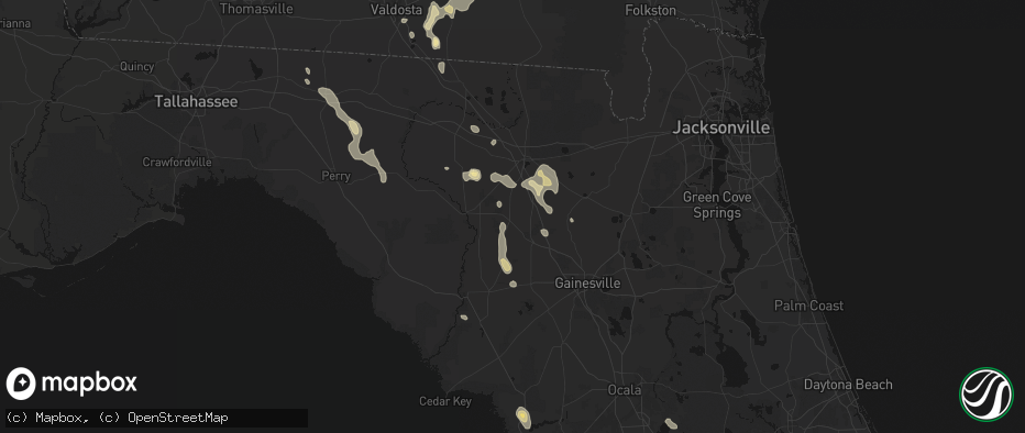 Hail map in Fort White, FL on May 17, 2026