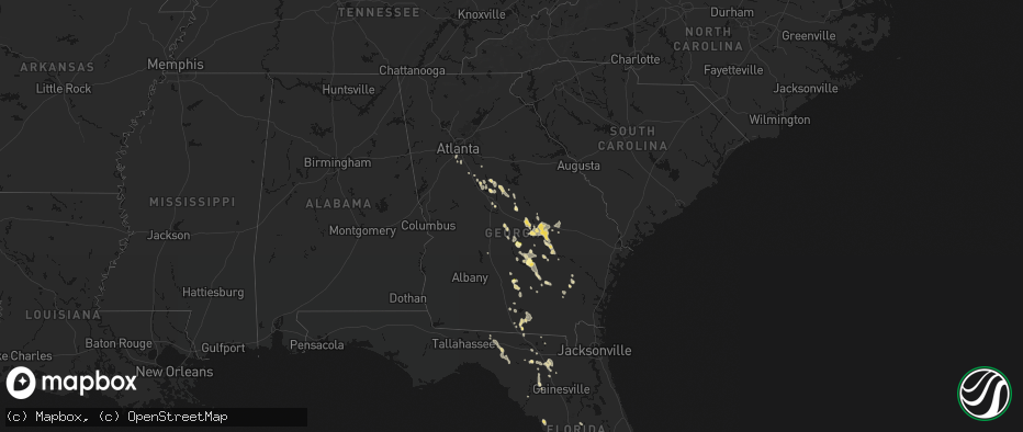 Hail map in Georgia on May 17, 2026