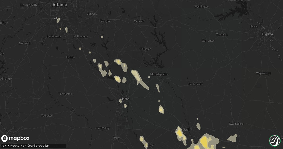 Hail map in Haddock, GA on May 17, 2026