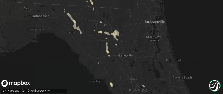 Hail map in High Springs, FL on May 17, 2026