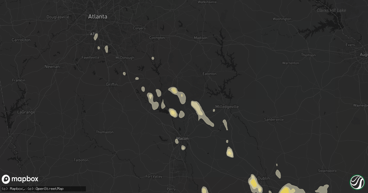 Hail map in Hillsboro, GA on May 17, 2026