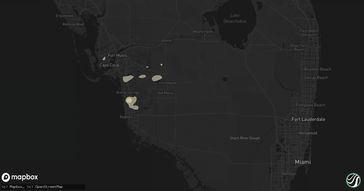 Hail map in Immokalee, FL on May 17, 2026