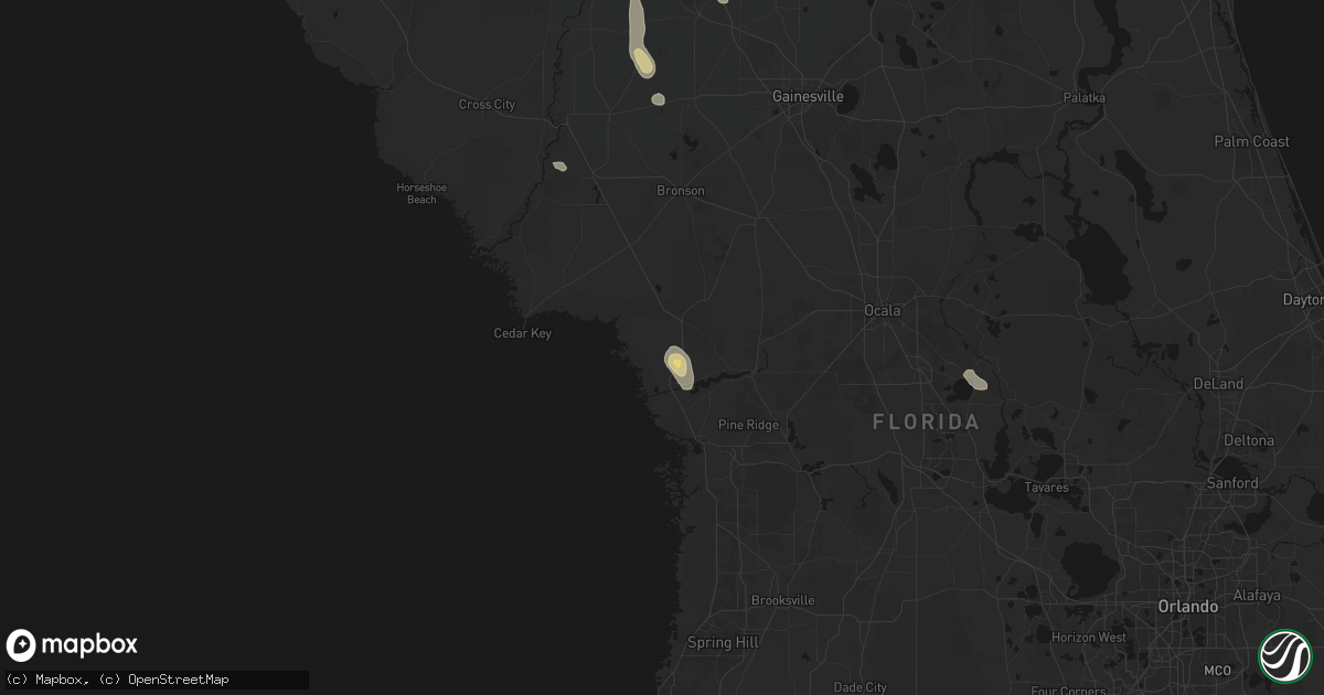 Hail map in Inglis, FL on May 17, 2026