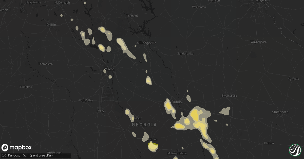 Hail map in Irwinton, GA on May 17, 2026
