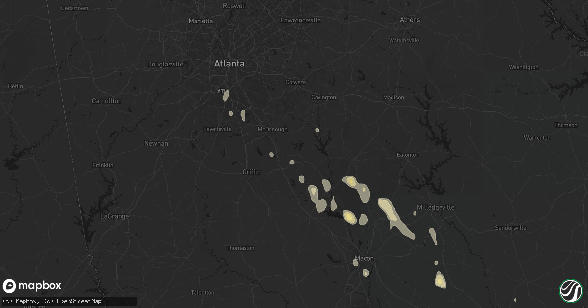 Hail map in Jenkinsburg, GA on May 17, 2026