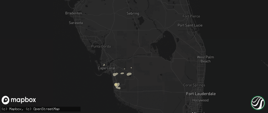 Hail map in Labelle, FL on May 17, 2026