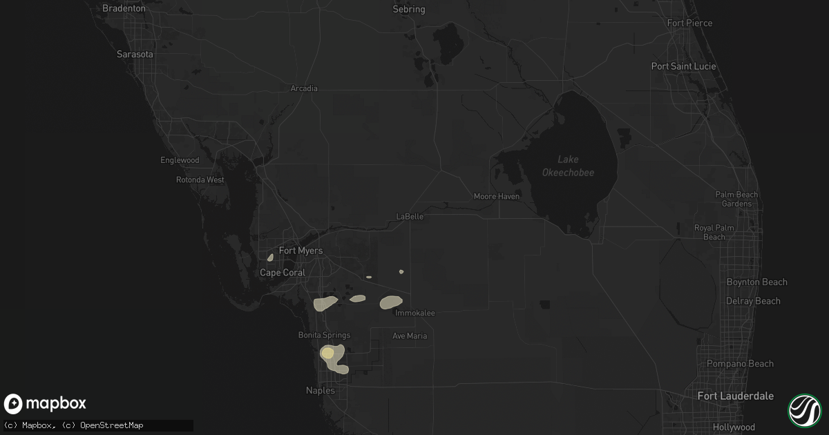 Hail map in Labelle, FL on May 17, 2026