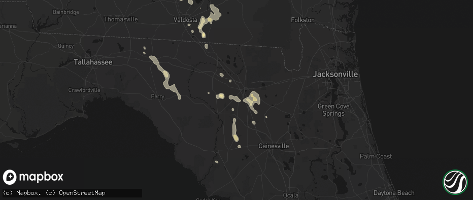 Hail map in Lake City, FL on May 17, 2026