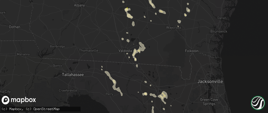 Hail map in Lake Park, GA on May 17, 2026