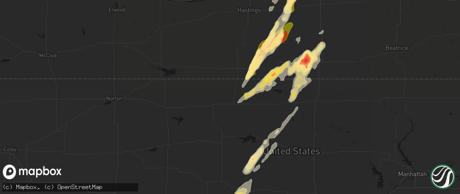 Hail map in Lebanon, KS on May 17, 2026