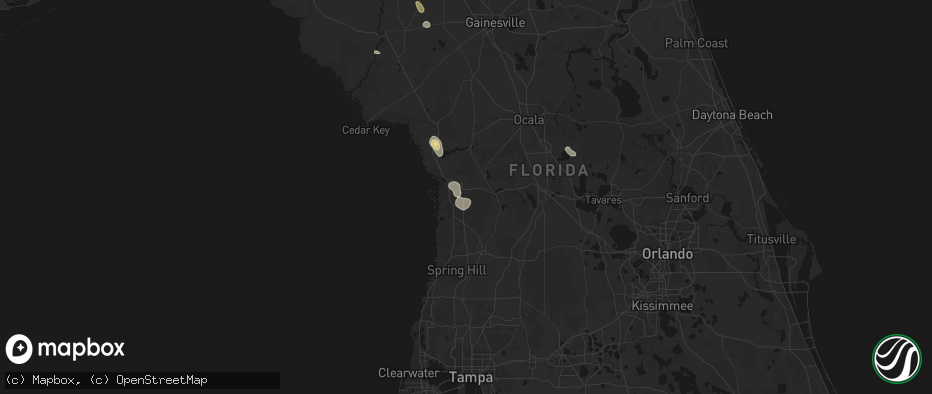 Hail map in Lecanto, FL on May 17, 2026