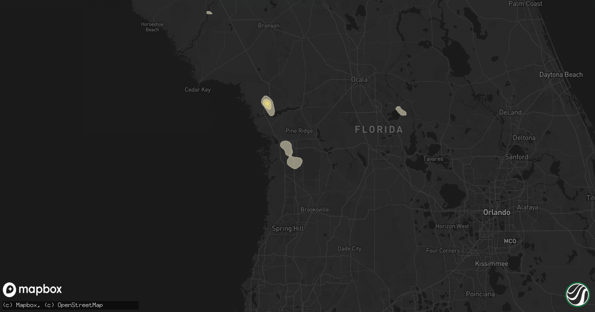 Hail map in Lecanto, FL on May 17, 2026