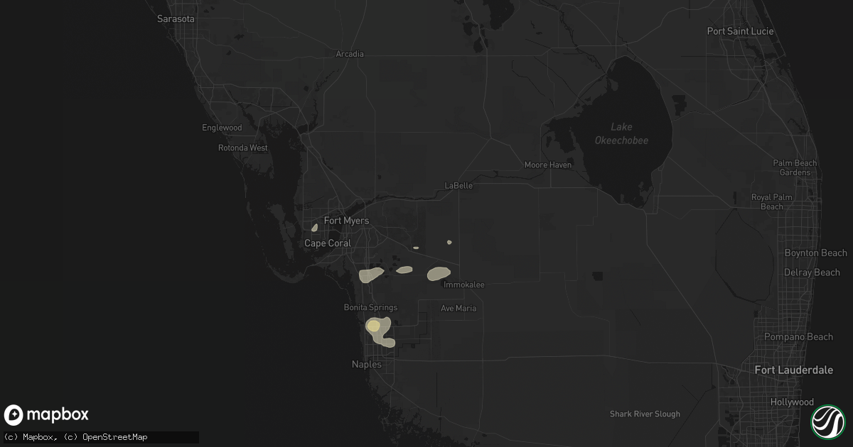 Hail map in Lehigh Acres, FL on May 17, 2026