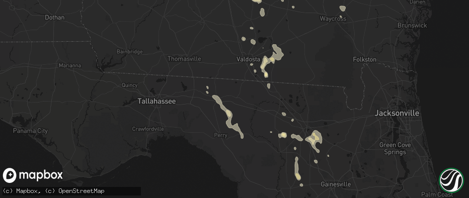 Hail map in Madison, FL on May 17, 2026