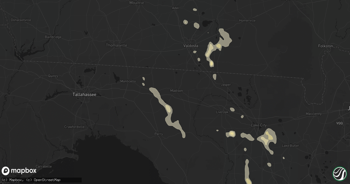 Hail map in Madison, FL on May 17, 2026