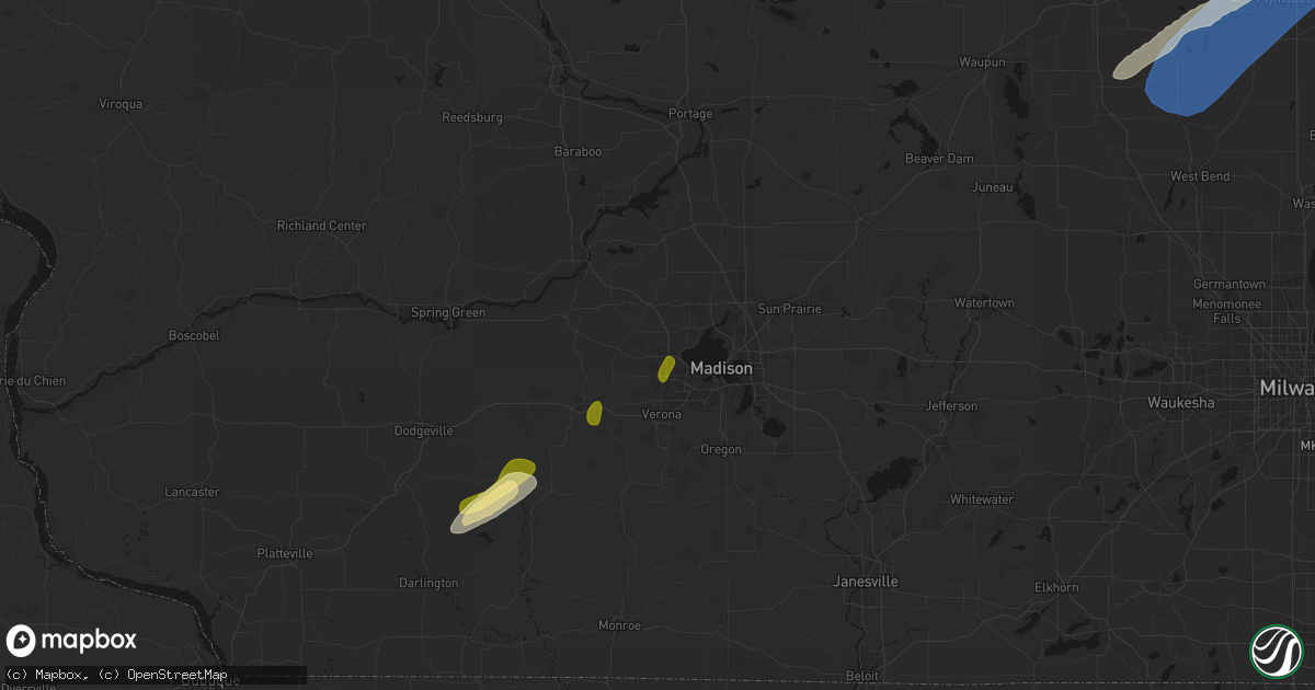 Hail map in Middleton, WI on May 17, 2026