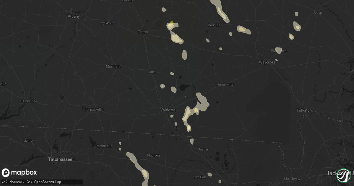 Hail map in Moody Afb, GA on May 17, 2026