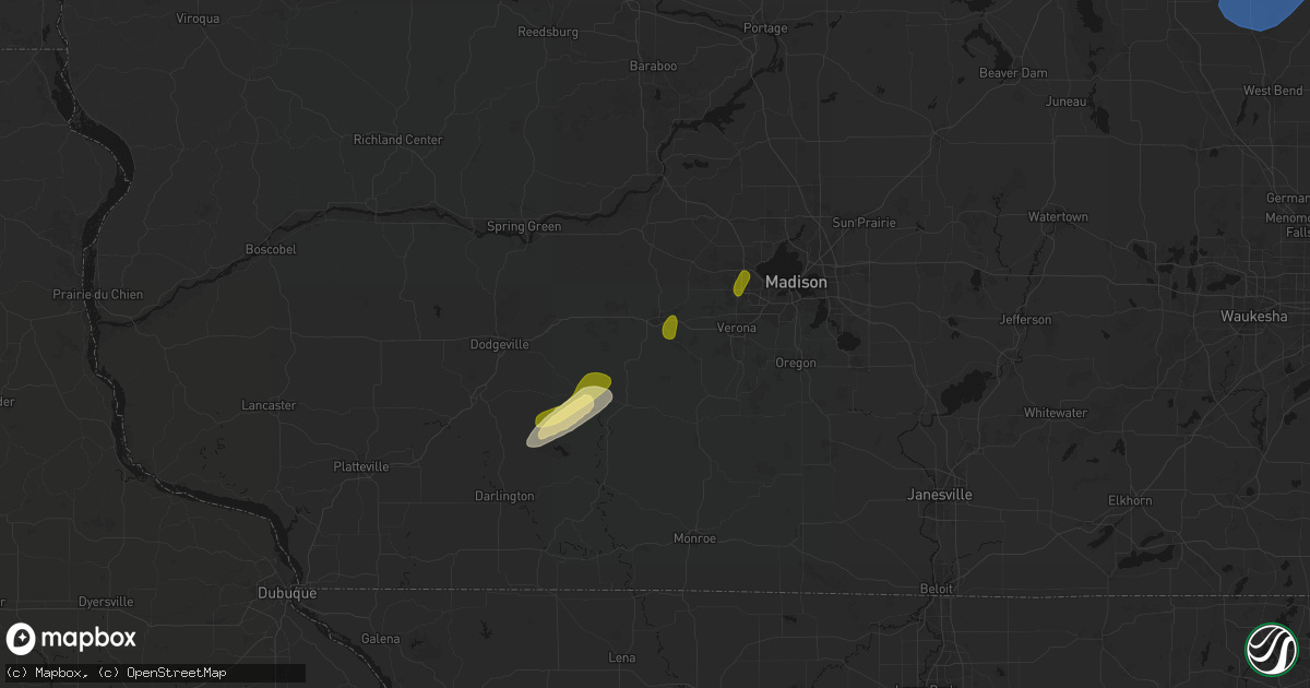 Hail map in Mount Horeb, WI on May 17, 2026