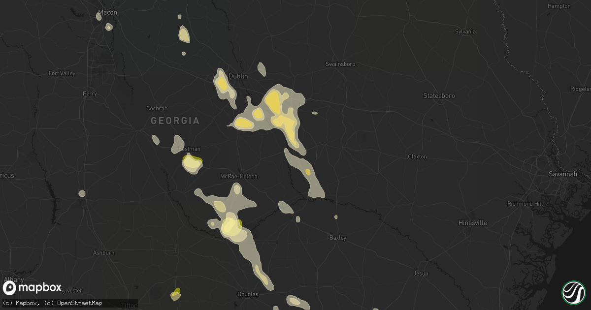 Hail map in Mount Vernon, GA on May 17, 2026