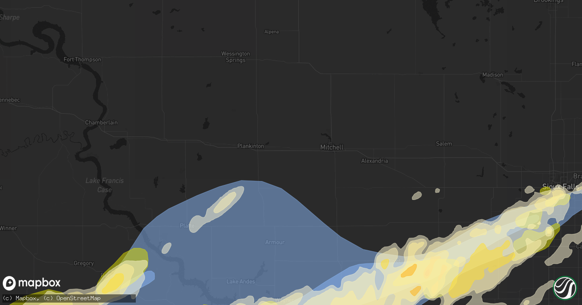 Hail map in Mount Vernon, SD on May 17, 2026