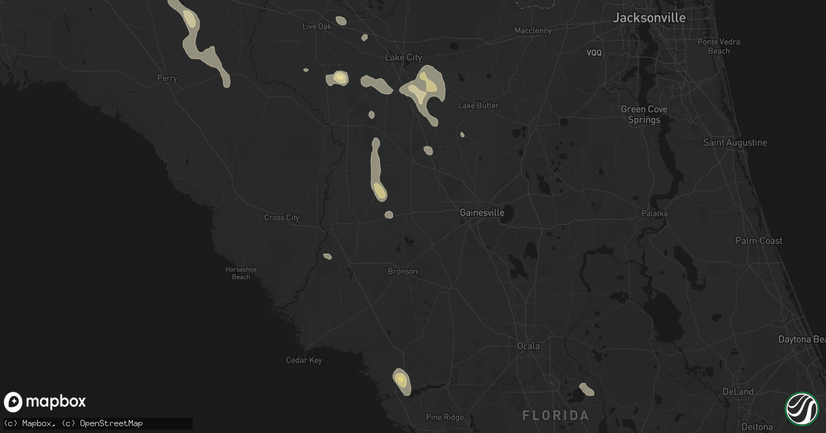 Hail map in Newberry, FL on May 17, 2026