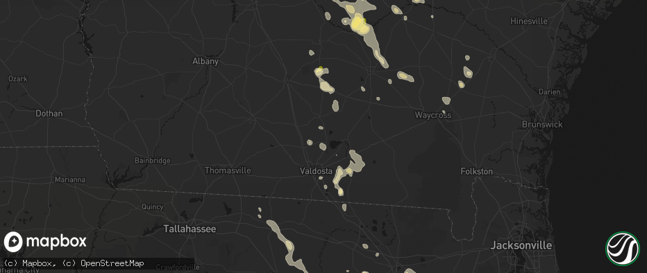Hail map in Ray City, GA on May 17, 2026