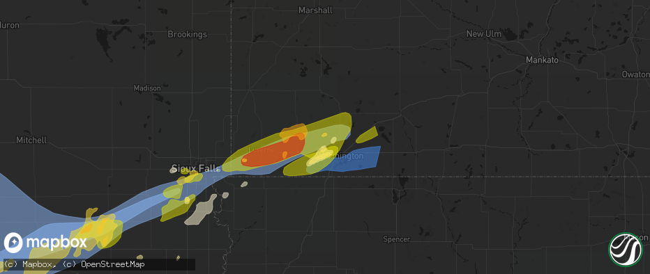 Hail map in Reading, MN on May 17, 2026