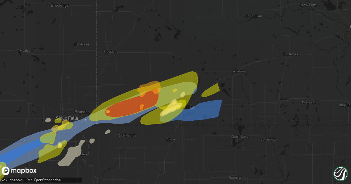 Hail map in Reading, MN on May 17, 2026