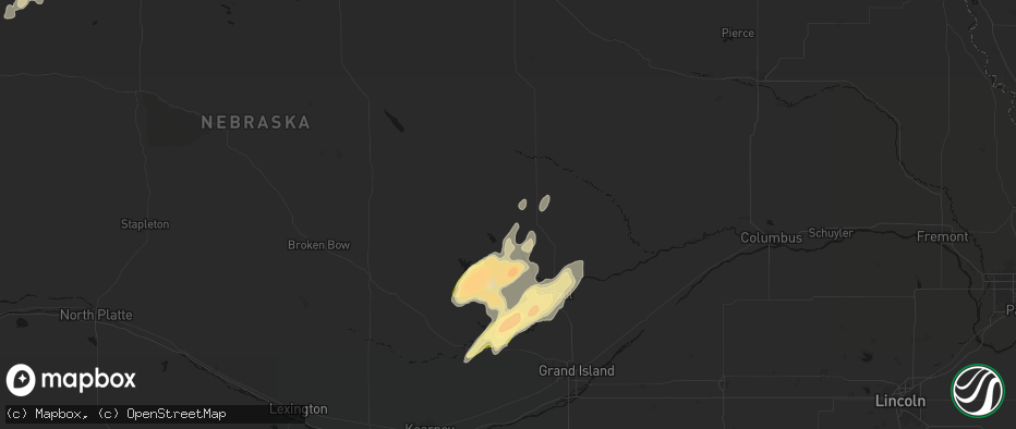 Hail map in Scotia, NE on May 17, 2026