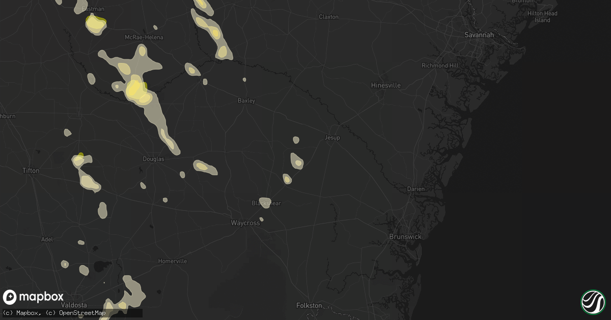 Hail map in Screven, GA on May 17, 2026