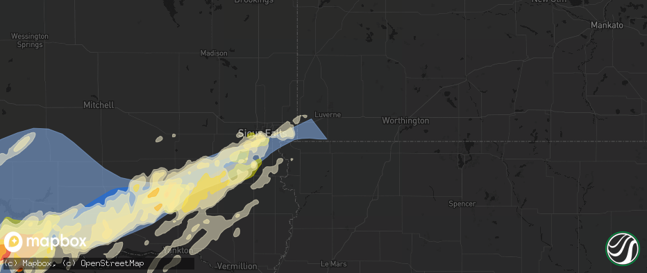 Hail map in Steen, MN on May 17, 2026
